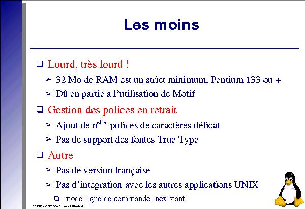 Les moins