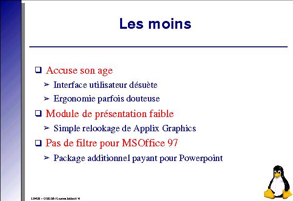 Les moins